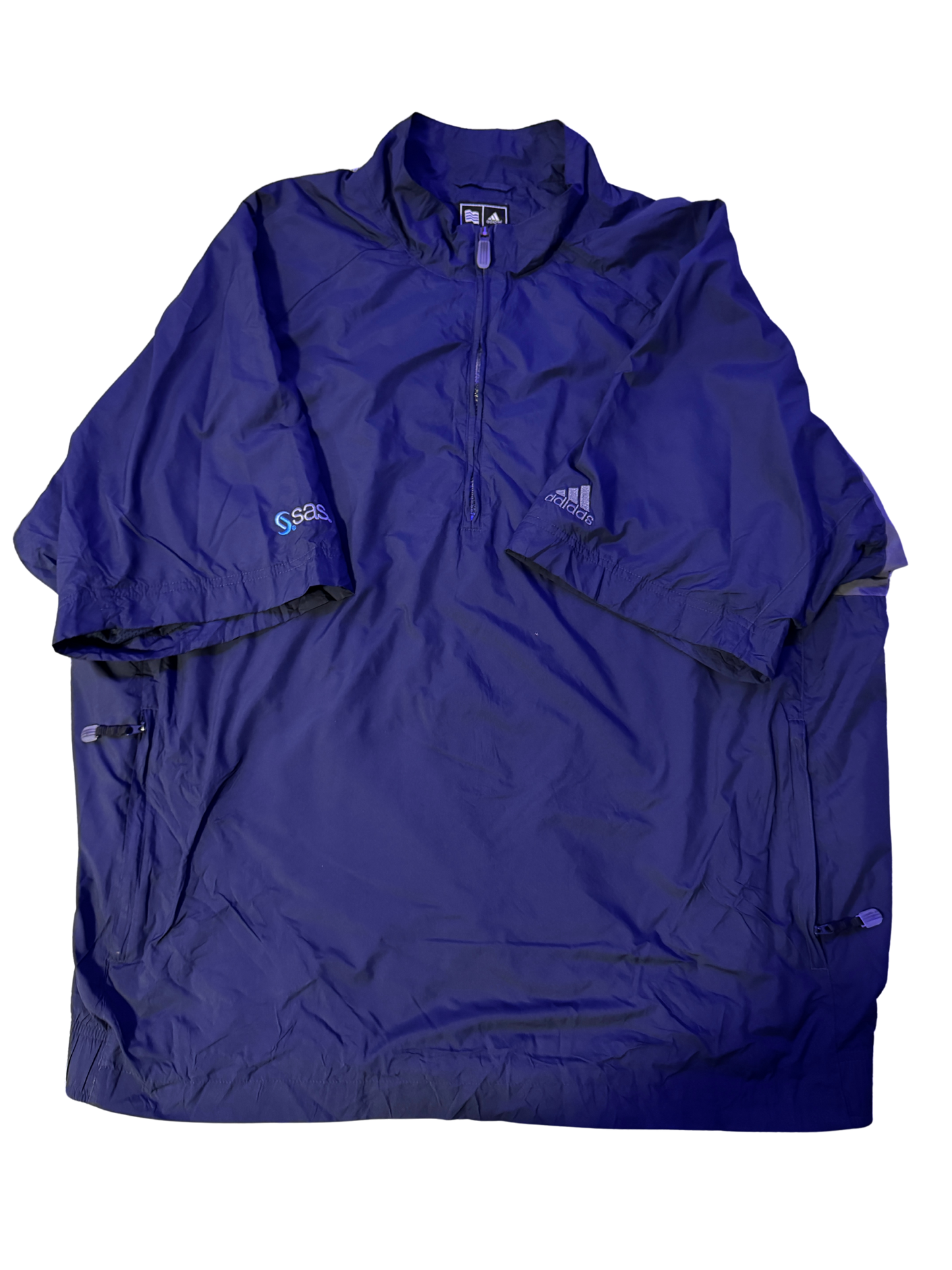 Adidas Half Zip Short Sleeve Windbreaker (L)